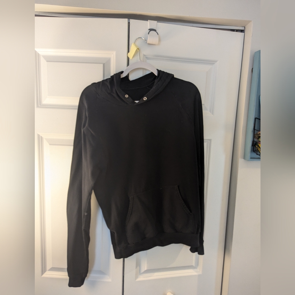 Black American Apparel hoodie, adult small